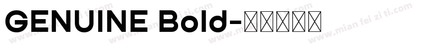 GENUINE Bold字体转换